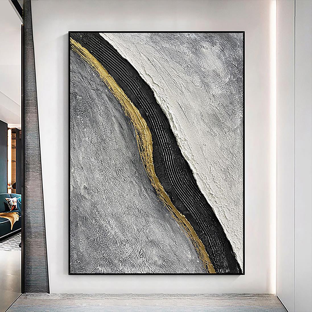 Black and White abstract 07 wall art minimalism texture Oil Paintings
